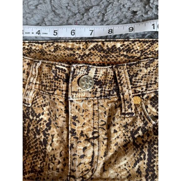 Tory Burch snake print cropped Y2k low rise‎ jeans size 25 - Picture 4 of 7